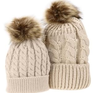 Mommy & Me Winter Hats - Beige